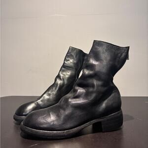 Guidi 788Z Back Zip Boots – Black Horse Leather – Size 46 – Vibram Sole